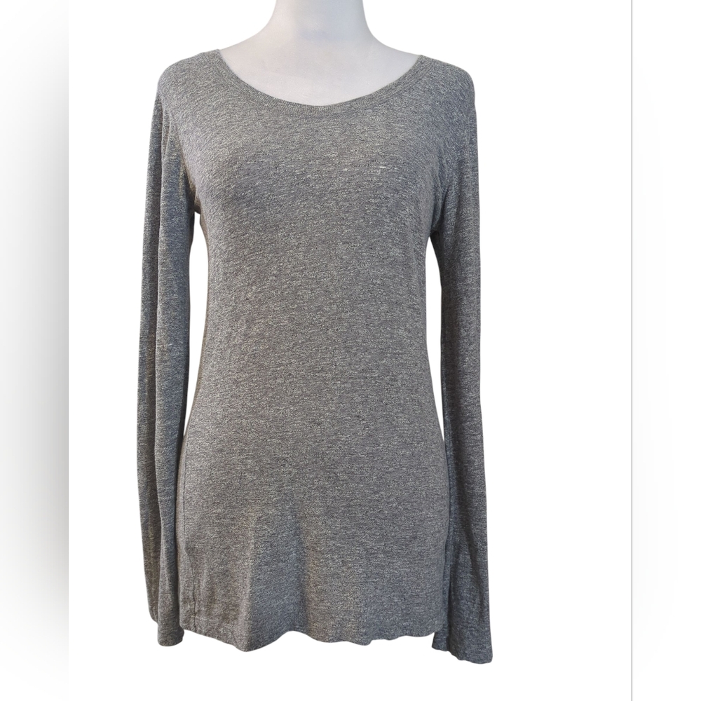 Monrow Heather Gray Long Sleeve Women's Top Size xs